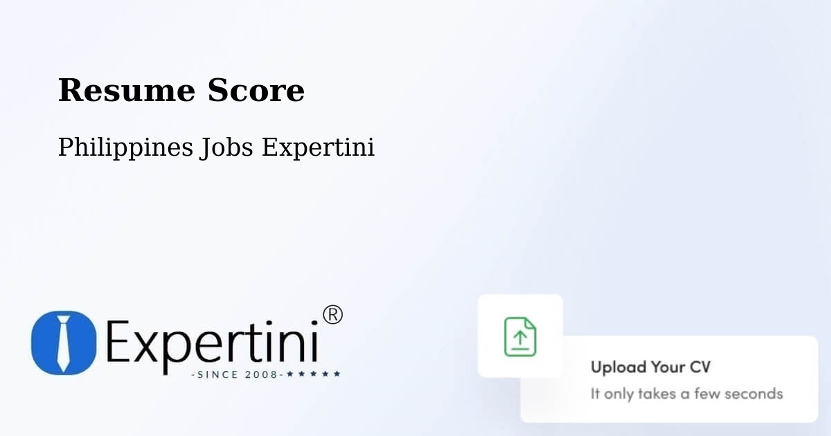 Resume Score & Job Description Match Tool – Cafe - Philippines Jobs Expertini